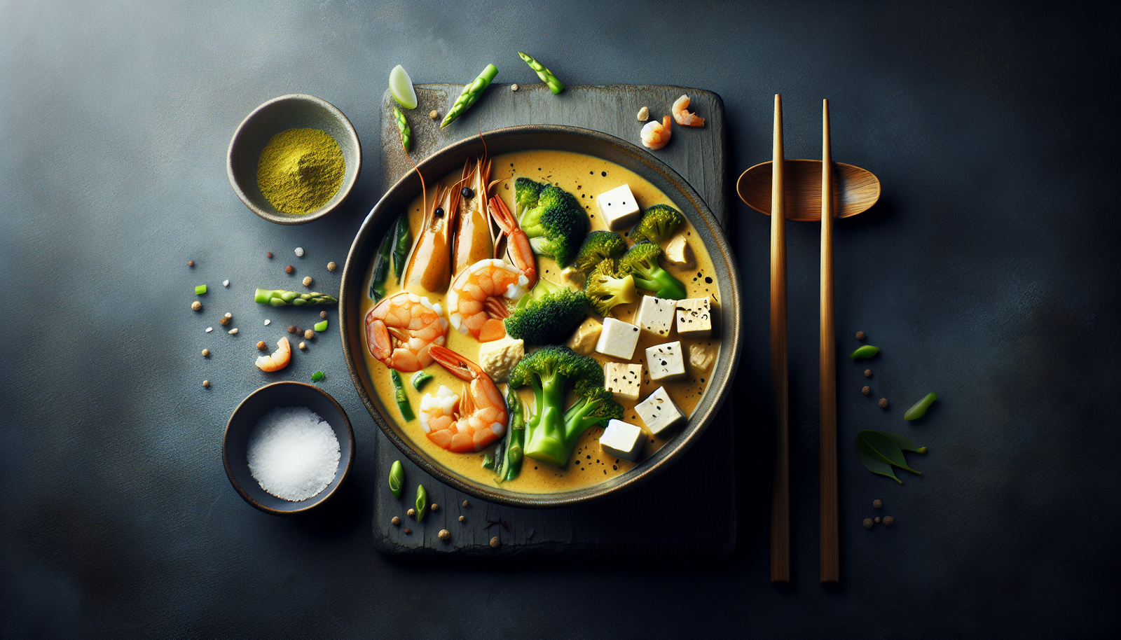 Coconut curry with shrimp, tofu, broccoli – Tony’s Kitchen