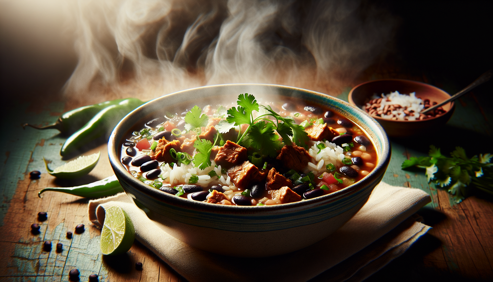 Posole With Pork Black Beans Rice