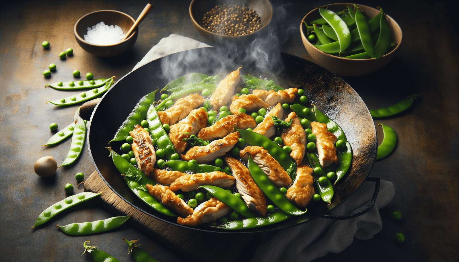 Simple Stir Fried Chicken With Snow Peas